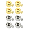 8Pcs 2 Colors Brass Crimp Beads KK-YW0001-18-1