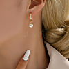 Fashionable Stainless Steel Clear Cubic Zirconia Round Hoop Earrings SO8634-4