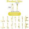 14Pcs 7 Styles Rack Plating Brass Pendants KK-CJ0003-27-2
