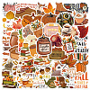 50Pcs PVC Self-Adhesive Stickers of Autumn Scenery and Animals PW-WG07731-01-1