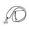 Adjustable Natural Quartz Crystal Moon Pendant Necklace NJEW-B086-02C-2