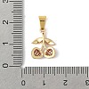 Brass Micro Pave Cubic Zirconia Pendants LS-STAS-V013-05G-3
