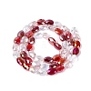 Electroplate Imitation Jade & Opaque & Transparent Glass Beads Strands EGLA-Q135-6x8MM-01A-3
