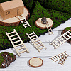 40Pcs 4 Style Unfinished Wooden Mini Ladders WOOD-OC0003-63-5
