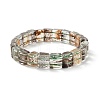 Natural Lodolite Quartz Bead Stretch Bracelets for Women Men BJEW-C097-01-4