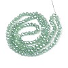 Electroplate Imitation Jade Glass Beads Strands EGLA-J025-F08-2