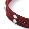 Faux Suede Cord Wrap Bracelets BJEW-JB04413-07-2