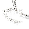 2Pcs 2 Styles 304 Stainless Steel Cable & Paperclip Chain Bracelets Multi-layered Bracelets BJEW-JB12331-5