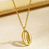 Stylish Stainless Steel Shell Shaped Pendant Necklaces for Women's Daily Wear EM8796-2-1