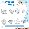 60Pcs 4 Styles Stainless Steel Charms STAS-GA0001-94-2