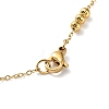 304 Stainless Steel Round Beaded Link Chain Necklaces for Women LS-NJEW-D058-02G-3