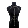 Alloy Full Crystal Rhinestone Layered Sexy Neck Waist Body Chains with Teardrop Tassel WGDF1B2-01-1