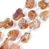 Dyed Electroplate Raw Rough Natural Amethyst Beads Strands G-Q610-05F-2