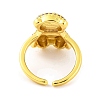 Bear Brass Micro Pave Cubic Zirconia Open Cuff Ring for Women RJEW-U003-23H-G-3