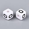 Opaque Acrylic European Large Hole Beads SACR-N020-01B-01-2