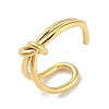 Simple Knotted 304 Stainless Steel Open Cuff Ring for Women Men LS-RJEW-Z038-04G-1