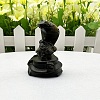 Natural Obsidian Carved Healing Snake Figurines PW-WG18724-12-1
