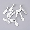 Tibetan Style Alloy Glue-on Flat Pad Bails K0P9R021-2