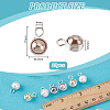 20Pcs Shell Pearl Round Copper Wire Wrapped Pendants PALLOY-PHE00006-4