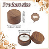 Round Wooden Single Ring Storage Boxes with Velvet Inside AJEW-WH0513-26B-2