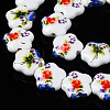 Handmade Porcelain Ceramic Beads Strands PORC-S502-034B-3