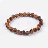 Natural Tiger Eye Stretch Bracelets BJEW-JB03950-01-1
