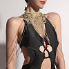 Gothic Polyester Lace Shoulder Chains for Wedding Dress FS-WGA45D9-01-2