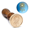 Brass Wax Seal Stamp with Handle AJEW-WH0184-1026-5