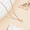 304 Stainless Steel Letter Pendant Necklaces NJEW-LP0001-53N-G-3