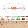 304 Stainless Steel Enamel Fish Link Chains CHS-F023-01J-P-2