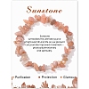 Natural Sunstone Chips Beaded Stretch Bracelets PW-WG309C1-19-1