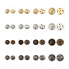 64Pcs 16 Style Brass Shank Buttons BUTT-TA0001-11-11