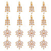 16Pcs 2 Styles Brass Micro Pave Cubic Zirconia Pendants KK-HY0004-25-1