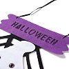 Halloween Theme Felt Cloth Hanging Door Signs HJEW-B005-01-3