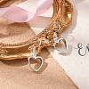 Heart Brass Dangle Earrings EJEW-BB11888-3