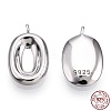 Rhodium Plated 925 Sterling Silver Charms STER-T004-56P-1