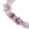 Natural Lepidolite/Purple Mica Stone Chips Beaded Stretch Bracelets for Women BJEW-JB10046-08-3