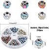 210Pcs 6 Colors Electroplated Natural Lava Rock Beads G-OC0001-97-2
