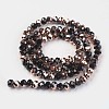 Electroplate Opaque Glass Beads Strands EGLA-A034-P6mm-N01-2