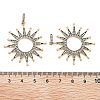 Sun Rack Plating Brass Micro Pave Clear Cubic Zirconia Pendants KK-NH0001-09G-3