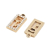 UV Plating Alloy Rhinestone Pendants ALRI-N058-14KCG-2