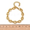 304 Stainless Steel Oval with Triangle Link Chain Bracelets for Women BJEW-F536-12G-3