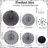 6Pcs Paper Fans Flower for Wedding Birthday Carnival Welcome Party Decorations AJEW-GF0013-45B-2