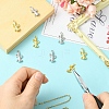 8Pcs 2 Colors Brass Micro Pave Cubic Zirconia Pendants KK-CJ0003-13-5