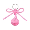 Polyester Braid Ball 304 Stainless Steel Keychains KEYC-JKC01117-02-1