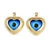 Eye Theme Brass Glass Pendants KK-L244-03G-02-1