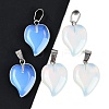 Opalite Heart Pendants G-H073-03P-16-1