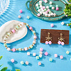 50Pcs 5 Colors Electroplate Opaque Glass Beads EGLA-TA0013-16-7