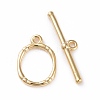 Eco-friendly Brass Toggle Clasps X-KK-D082-16G-1