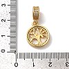 Rack Plating Brass Micro Pave Clear Cubic Zirconia European Dangle Charms KK-K345-15G-3